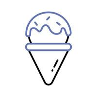 Ice cream cup in modern style, ready to use and download vector