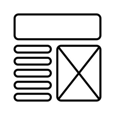 Take a look at this beautifully designed website wireframes, wireframing, layout, template icon