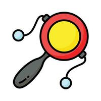 Check this carefully designed icon of baby rattle in trendy style, customizable vector