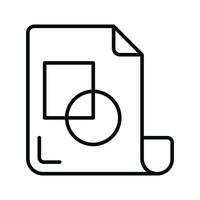 un bien diseñado plano icono de gráfico archivo, aislado en blanco antecedentes vector