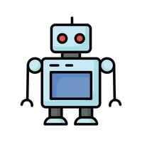 prima icono de robot juguete vector en moderno diseño estilo