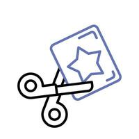 Check this carefully designed icon of paper cutter, scissors vector