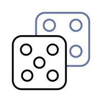 Icon of casino game accessories, dice vector design, ludo dice game in modern style