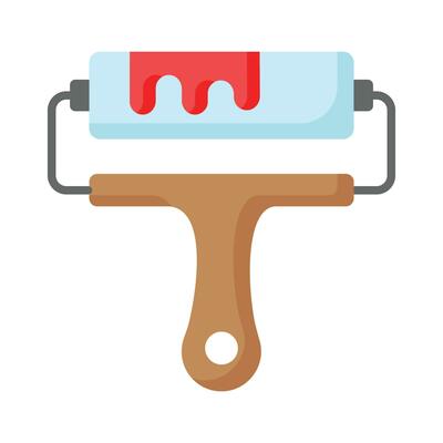 Premium flat icon of paint roller, customizable vector