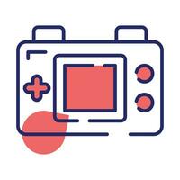 Game console or game controller, computer gaming, gamepad vector, icon of joystick gamepad vector