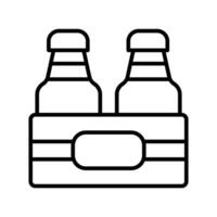 icono de Leche botellas caja en moderno diseño estilo, Listo para prima utilizar vector