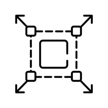 Grab this creative design vector of image resize in modern style