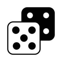 icono de casino juego accesorios, dado vector diseño, ludo dado juego en moderno estilo