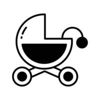 Check this beautiful icon of baby carriage, baby stroller vector design