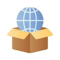 Worldwide Delivery icon design, editable vector of global delivery