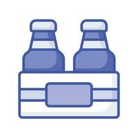 Icon of milk bottles crate in modern design style, ready for premium use vector