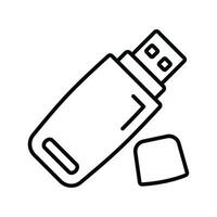 Universal serial bus, modern flat icon of usb, external storage device vector