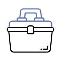 Check this carefully crafted icon of portable cooler, beach box vector design