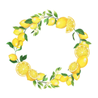 lemon frame pattern png