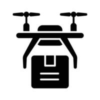 An icon of drone delivery, drone delivery service vector design