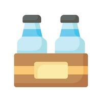 icono de Leche botellas caja en moderno diseño estilo, Listo para prima utilizar vector