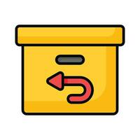 An amazing icon of return product in modern style, order return, parcel return vector