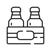 icono de Leche botellas caja en moderno diseño estilo, Listo para prima utilizar vector