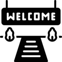 Solid icon for welcome vector