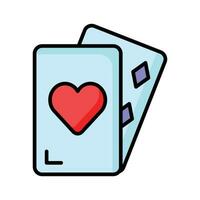 cheque esta hermosamente diseñado icono de jugando tarjetas en de moda estilo vector