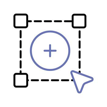 un increíble icono de añadir botón en moderno diseño estilo vector