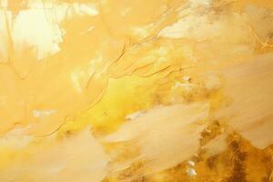 AI generated close up image of smooth gold colored background with some scratches photo