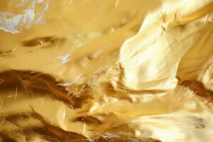 AI generated a close up of gold metallic texture. photo