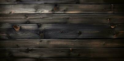 AI generated Black wooden background photo