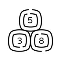 un increíble icono de numérico bloques en moderno diseño estilo, Listo a utilizar vector