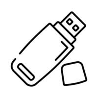 Universal serial bus, modern flat icon of usb, external storage device vector