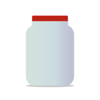 Glass Jar for canning and conservation. empty jar design template with cover png