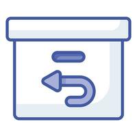 An amazing icon of return product in modern style, order return, parcel return vector