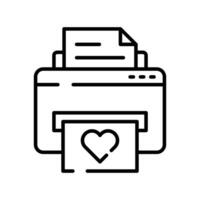 Well designed editable icon of printer in trendy style, premium vector