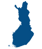 Finland map. Map of Finland in blue color png