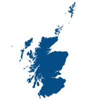 Scotland map. Map of Scotland in blue color png