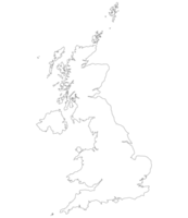 United Kingdom Regions map. Map of United Kingdom in white color png