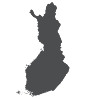 Finlande carte. carte de Finlande dans gris Couleur png