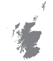 Scozia carta geografica. carta geografica di Scozia nel grigio colore png