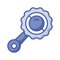 Check this carefully designed icon of baby rattle in trendy style, customizable vector