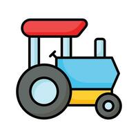 un increíble icono de tractor juguete en de moda diseño estilo, Listo para prima utilizar vector