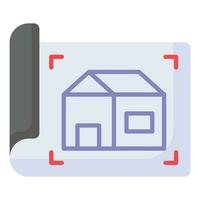 Trendy icon of home architecture, isolated on white background vector