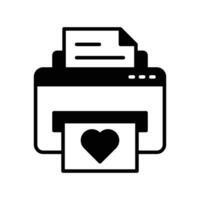 Well designed editable icon of printer in trendy style, premium vector