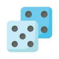 Icon of casino game accessories, dice vector design, ludo dice game in modern style