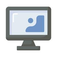 design inside monitor showing concept icon of digital art in flat style vector