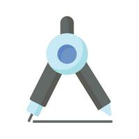 Grab this amazing vector design of geometry compass icon, flat icon design of drafting tool