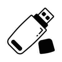 Universal serial bus, modern flat icon of usb, external storage device vector