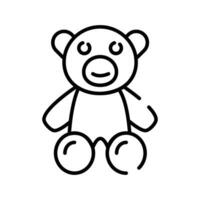 Teddy bear icon in trendy design style, cute teddy bear vector for kids playing