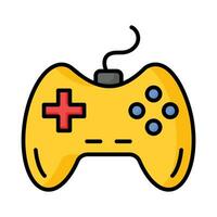 Game console or game controller, computer gaming, gamepad vector, icon of joystick gamepad vector