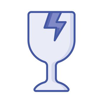 frágil icono diseño aislado en blanco fondo, quebradizo paquete vector