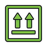 Upward arrow vector design concept of side up icon